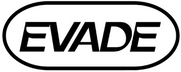 Black 'EVADE' logo on a white background